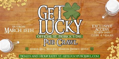 Get Lucky Pub Crawl: The Official Boston Saint Patrick's Day Pub .